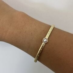 Özel Seri Kalpli Taşlı İthal Kelepçe