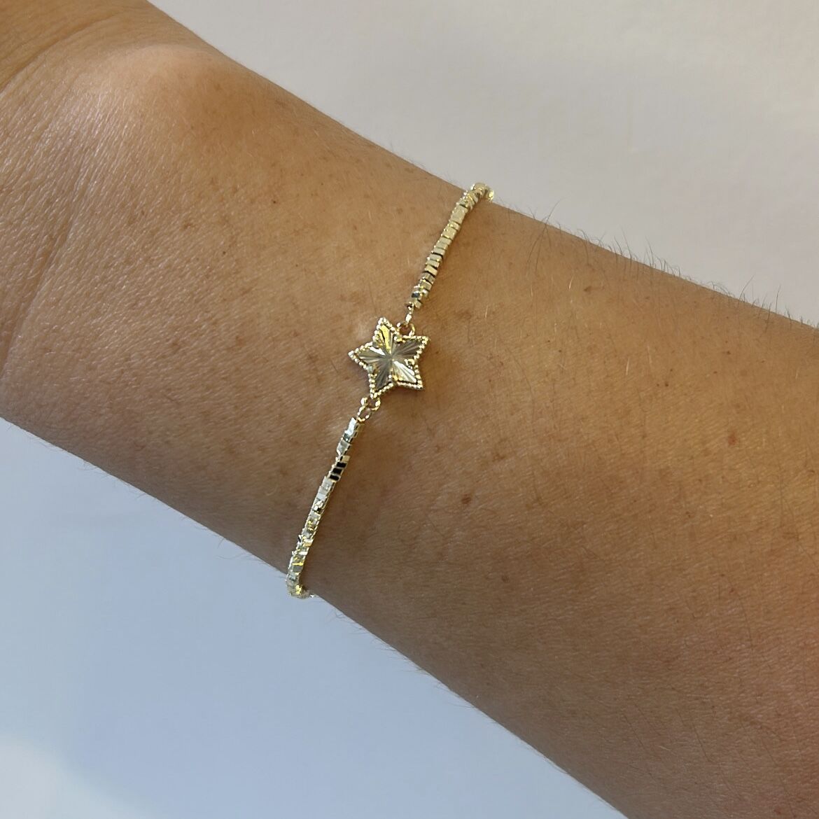 Özel Seri Yıldızlı Küp Bileklik 21 cm