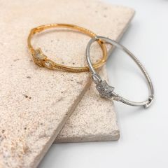 İthal Zirkon Taşlı Yıldız Kelepçe 17 cm