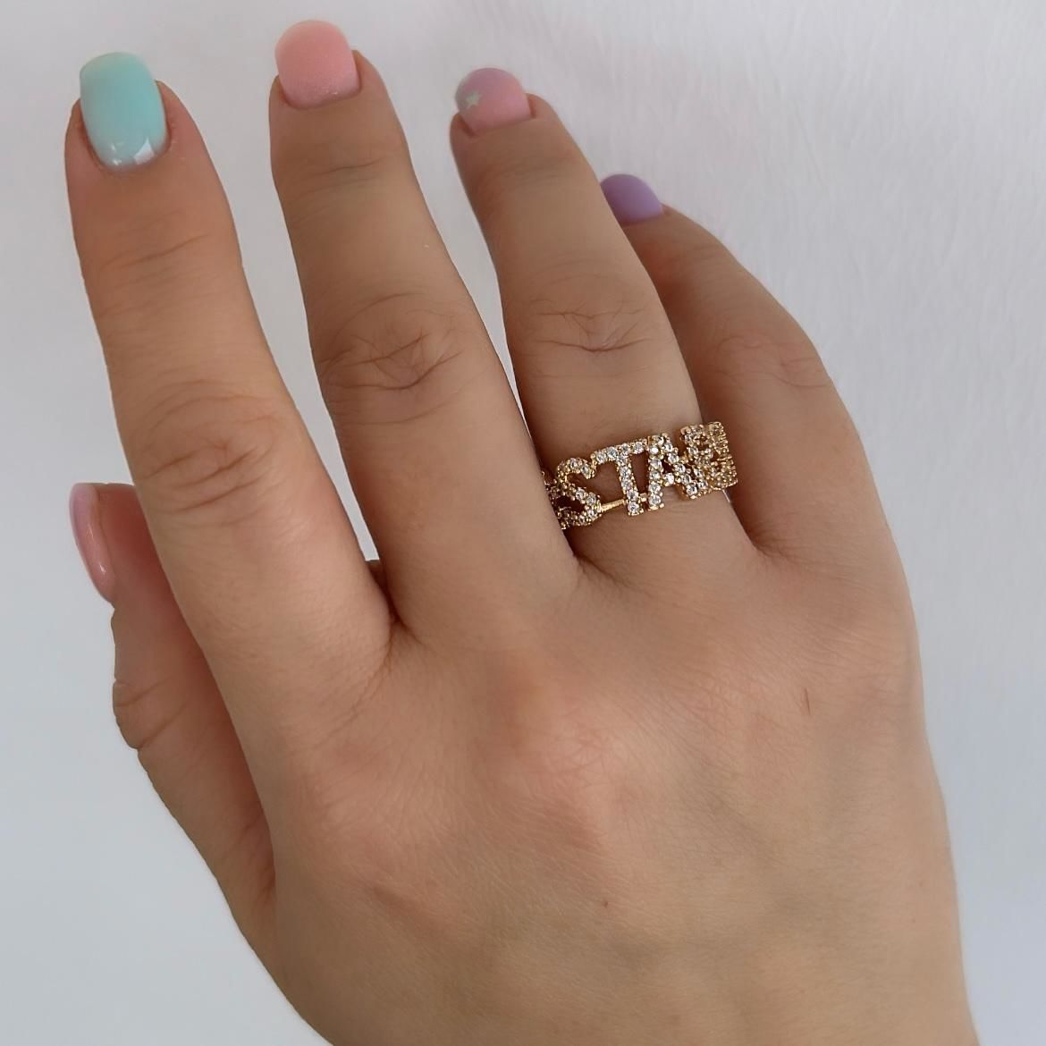 Özel Seri Zirkon Taşlı Star Yüzük Ayarlı