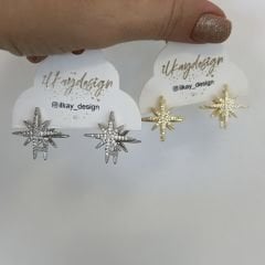 Özel Seri Zirkon  Taşlı Kutup Yıldızlı Küpe