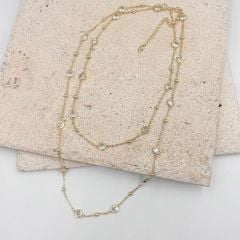 Özel Seri Zirkon Taşlı Kolye 100cm