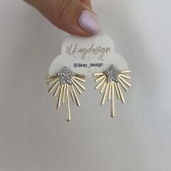 Özel Seri Taşlı Yıldızlı Küpe 3cm