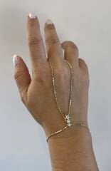 Özel Seri 14k Gold Yıldızlı Ezme Zincirli Şahmeran