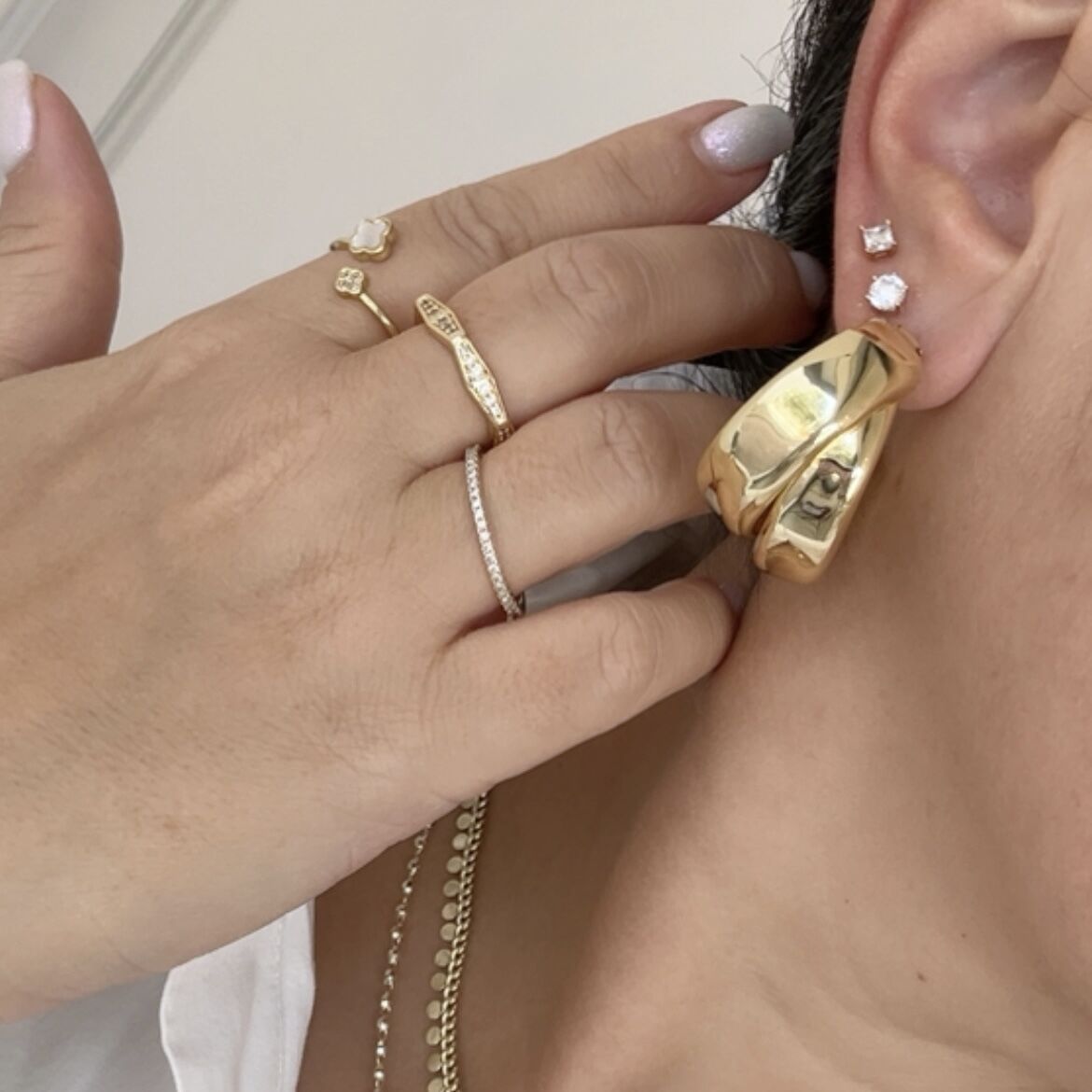 Özel Seri 2'li Halka Küpe 3 cm