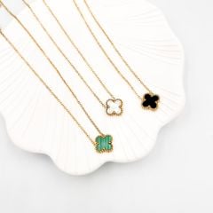 Çelik  Yonca Kolye 45cm