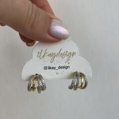 Özel Seri Çoklu Halka Küpe 1cm