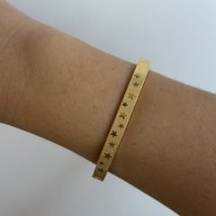 Çelik Yıldızlı Kelepçe 17cm Gold