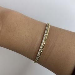 Vip Seri Zirkon Taşlı Burgulu Kelepçe 17cm