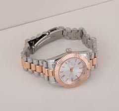 Gümüş -Rose Taşsız Saat