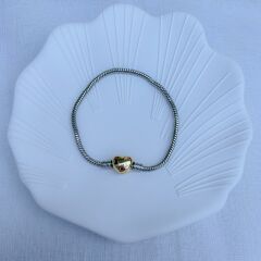 Özel Seri Gold Kalpli Bileklik 17cm
