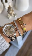 Zirkon Taşlı  Saat