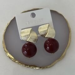 Özel Seri Bordo Toplu Küpe