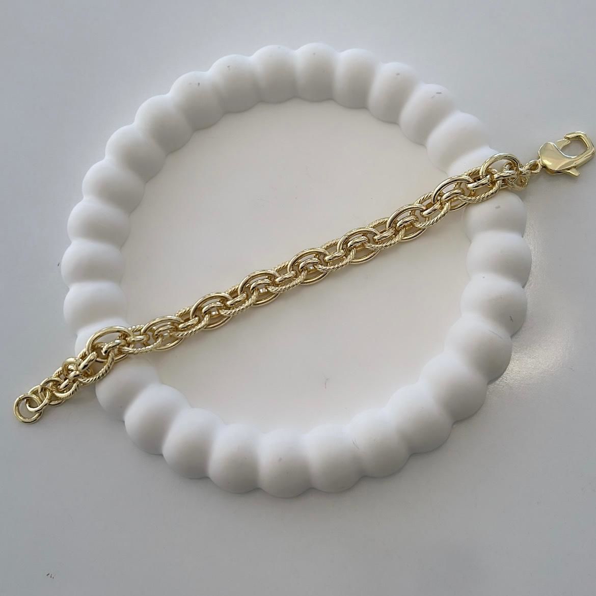 Özel Seri Tırtıklı Zincir Bileklik 19cm