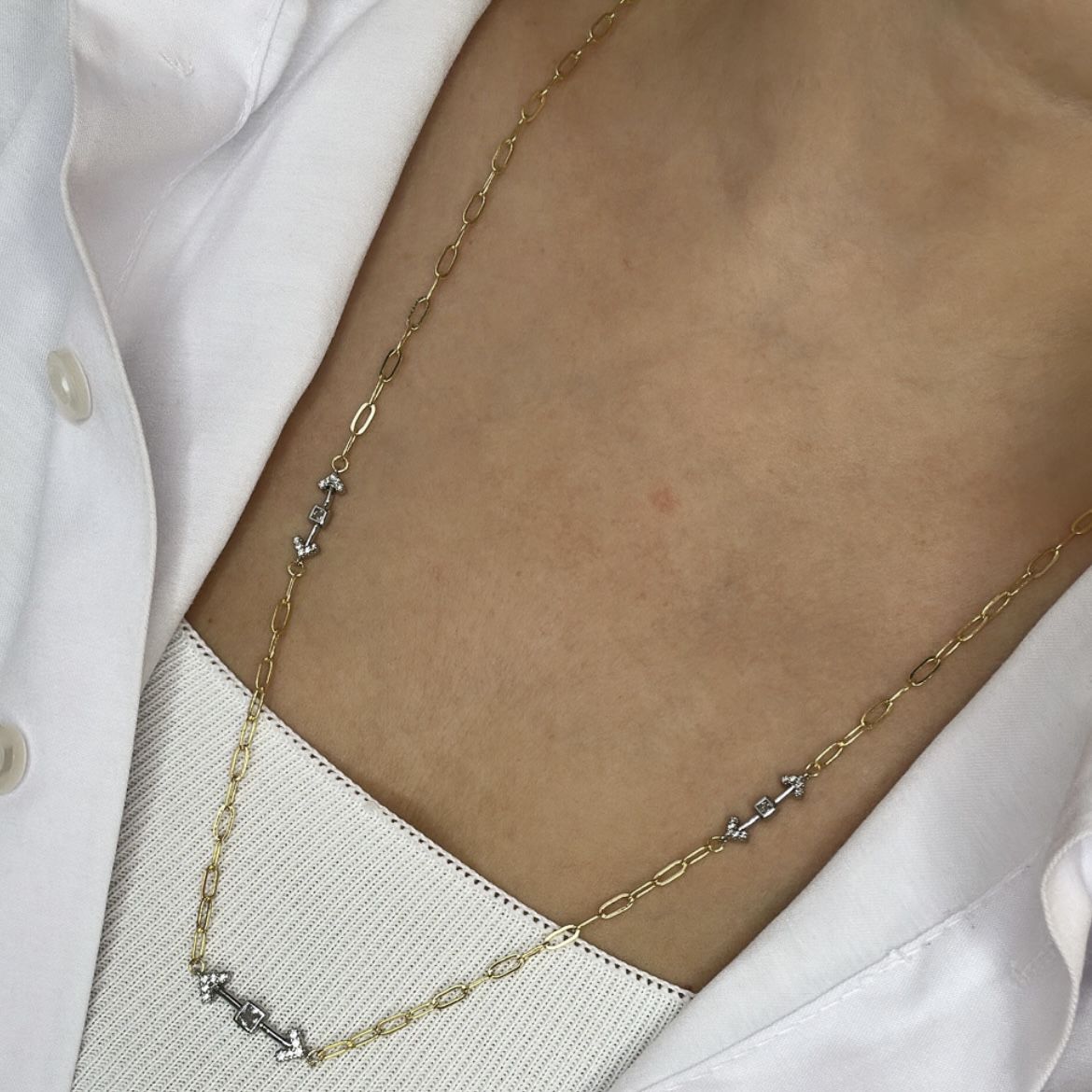 Özel Seri Taşlı Ataç Kolye 65cm