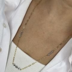 Özel Seri Taşlı Ataç Kolye 65cm