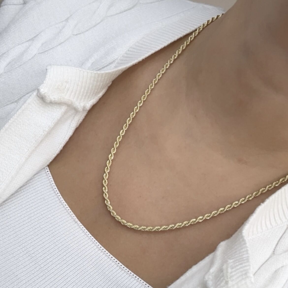 Vip Seri 14k Gold Burgu Kolye 50cm