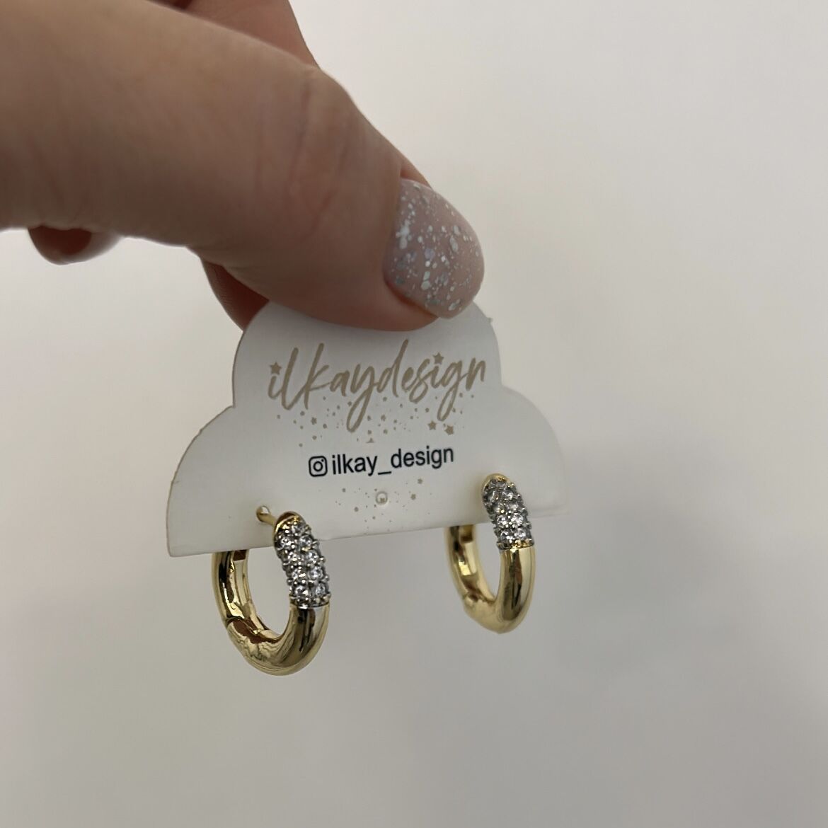 Özel Seri Zirkon Taşlı Halka Küpe 2cm