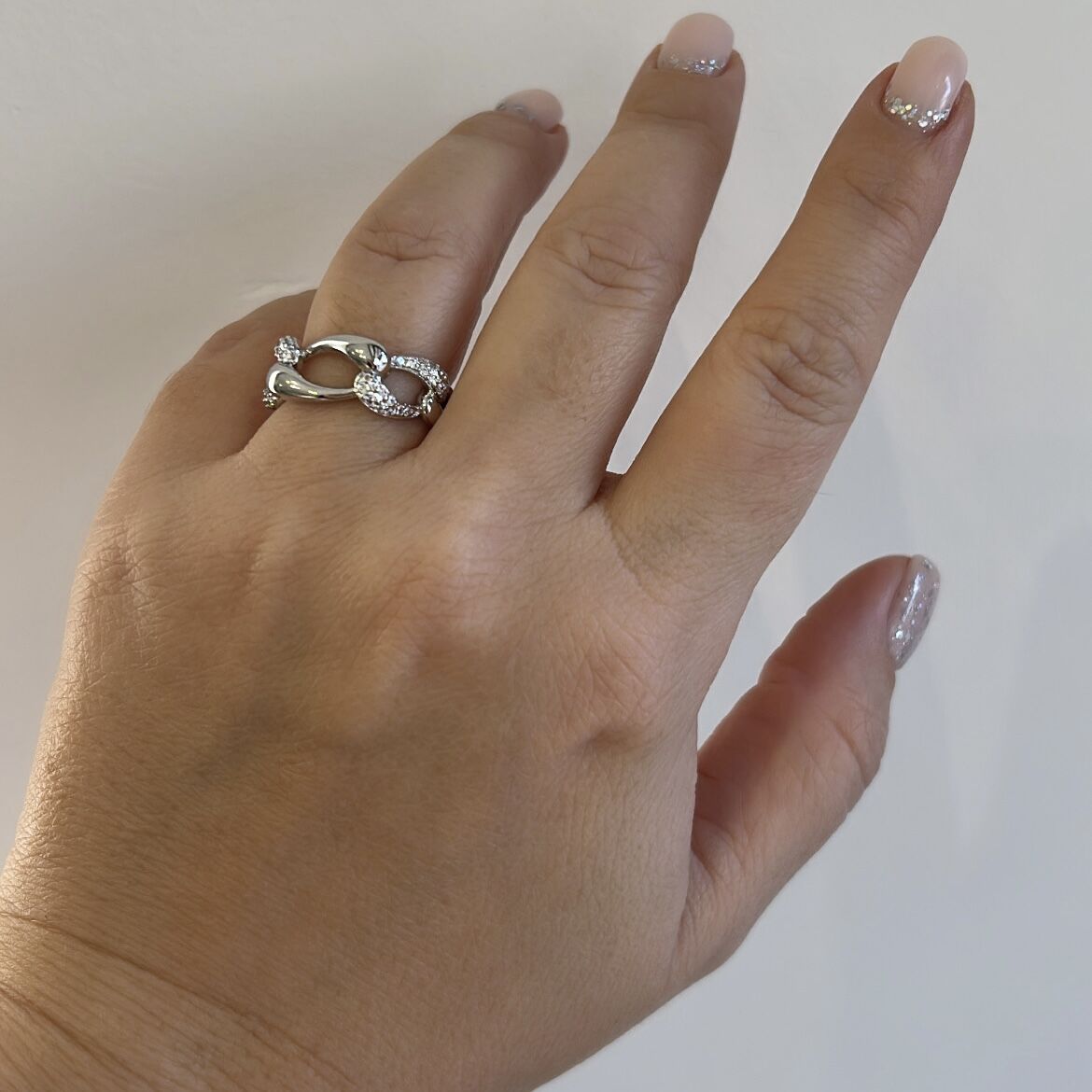 Vip Seri Zirkon Taşlı  Zincir Yüzük