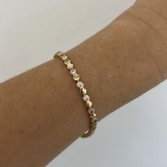 Vip Seri Taşlı Petek Bileklik 19 cm