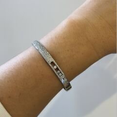 Özel Seri Zirkon Taşlı Mess Kelepçe 18 cm