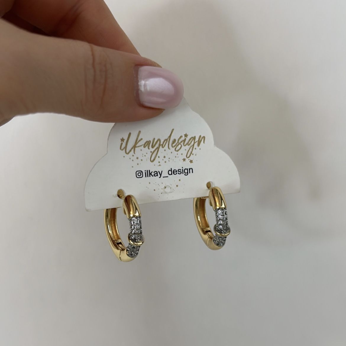 Özel Seri Zirkon Taşlı Halka Küpe 2 cm