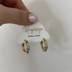 Özel Seri Zirkon Taşlı Halka Küpe 2 cm