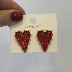 Özel Seri Kalpli Toplu Küpe 4 cm