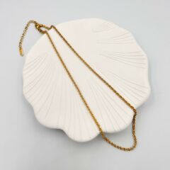 Çelik İnce Burgulu Kolye 45 cm