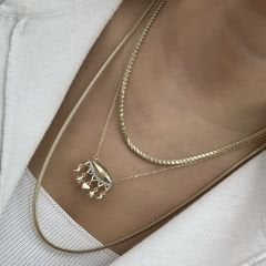 Özel Seri S Kıvrım Zincir Kolye 45 cm