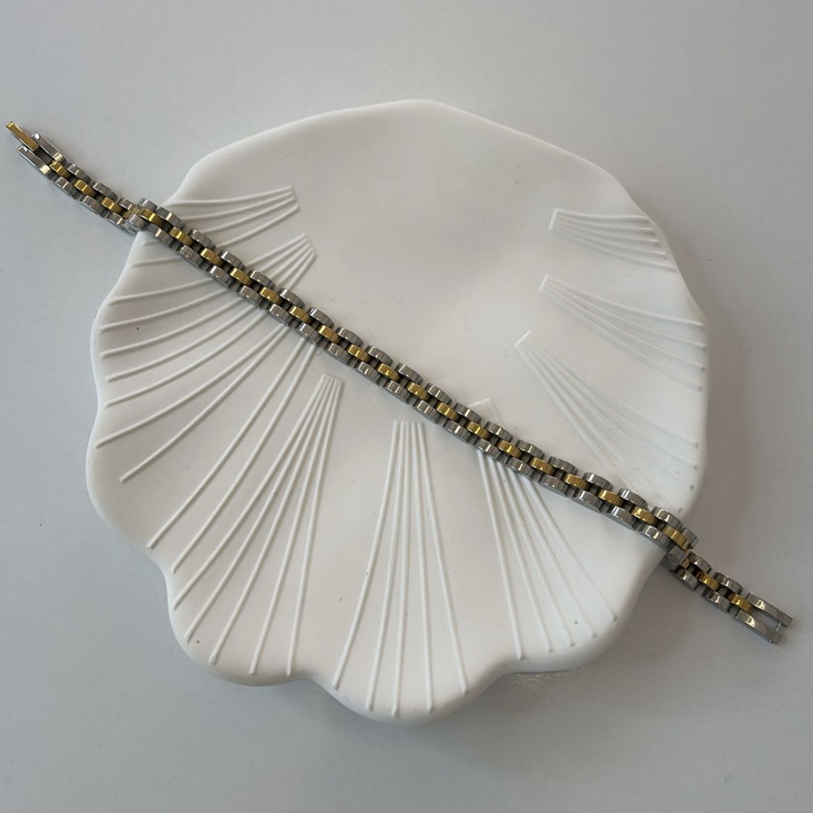 Çelik 2 Renkli Rlx Bileklik 22cm Gümüş-Gold