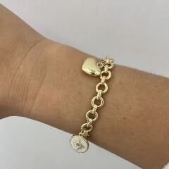 Özel Seri 14k Gold Charmlı Ctş Bileklik 18cm