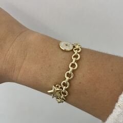 Özel Seri 14k Gold Charmlı Ctş Bileklik 18cm