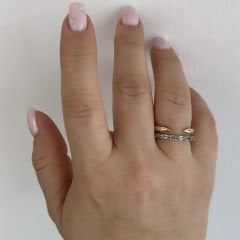 Özel Seri Baget Taşlı 2li Yüzük (AYARLI)