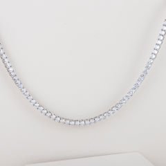 Özel Seri Zirkon Taşlı Döküm Su Yolu Kolye 4mm 46.5cm