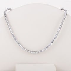 Özel Seri Zirkon Taşlı Döküm Su Yolu Kolye 4mm 46.5cm