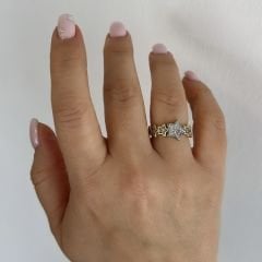 Özel Seri Zirkon Taşlı Çoklu Yıldızlı Yüzük (AYARLI)