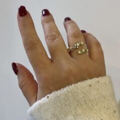 Özel Seri Taşlı Yıldızlı Geçmeli Yüzük (ayarlı)