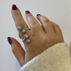 Özel Seri Zirkon Taşlı Toplu Yüzük (AYARLI)