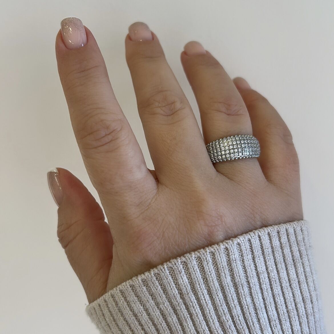 Özel Seri Zirkon Taşlı Kalın Yüzük Ayarlı