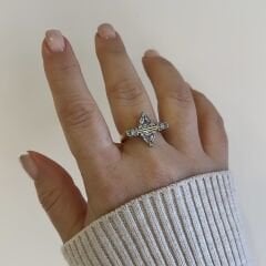 Özel Seri üçgen Zirkon Taşlı Yüzük Ayarlı