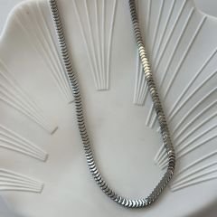 Çelik Balıksırtı  Kolye 60cm