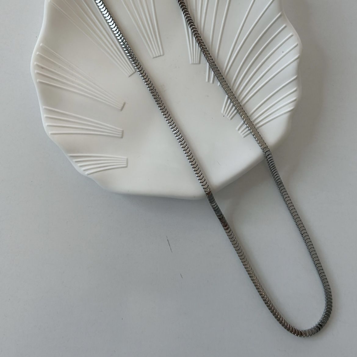 Çelik Balıksırtı  Kolye 60cm
