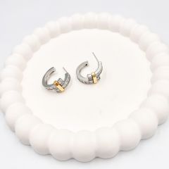Özel Seri Zirkon Taşlı Tff Halka Küpe 1,5cm