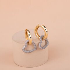 Özel Seri Kalpli Halka Küpe 2,5cm