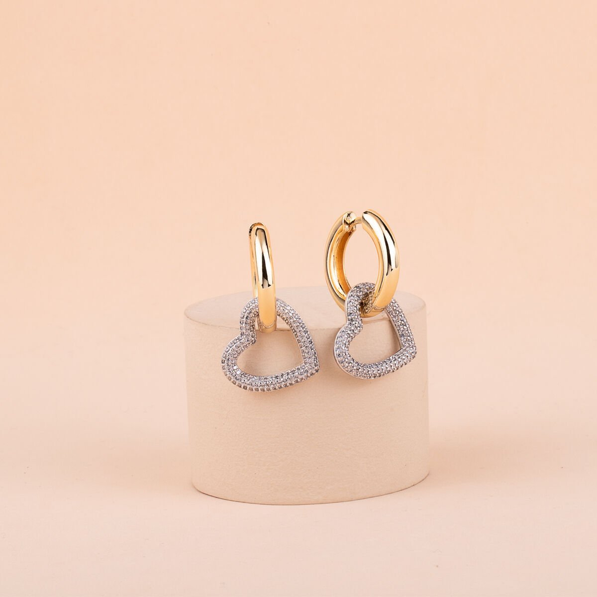 Özel Seri Kalpli Halka Küpe 2,5cm