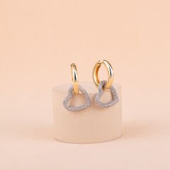 Özel Seri Kalpli Halka Küpe 2,5cm