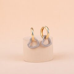 Özel Seri Kalpli Halka Küpe 2,5cm