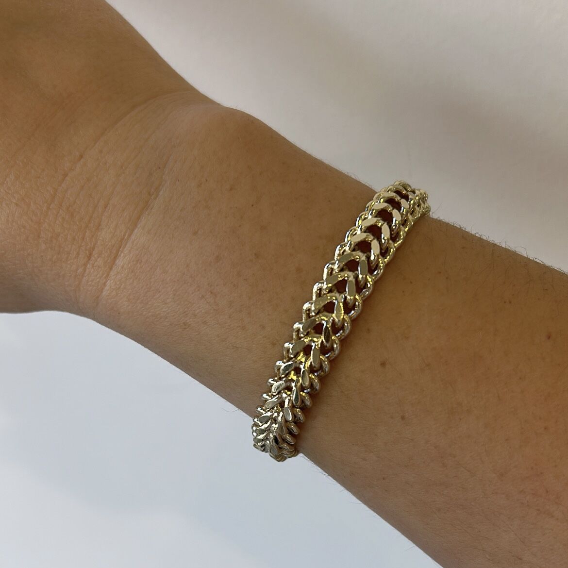 Vip Seri 14K Kalın Hasır Bileklik 18cm