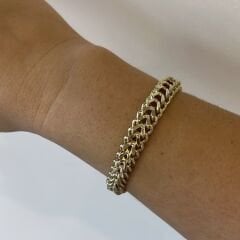 Vip Seri 14K Kalın Hasır Bileklik 18cm